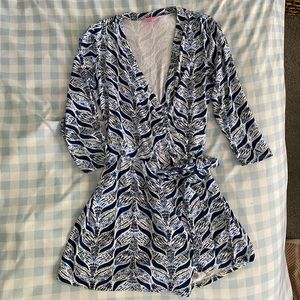 Lilly Pulitzer Karlie Wrap Romper size M